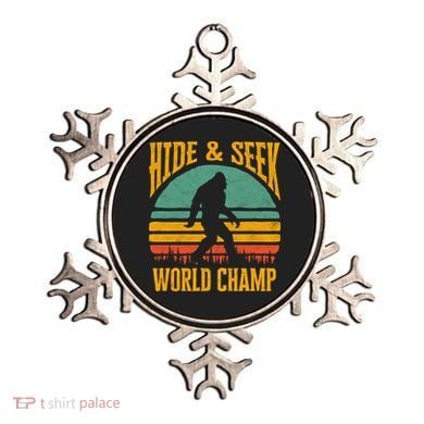 Bigfoot Hide And Seek Champ Sasquatch Retro 70s Gift Ornament