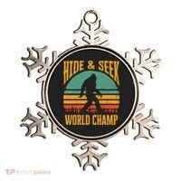 Bigfoot Hide And Seek Champ Sasquatch Retro 70s Gift Ornament thumb 0