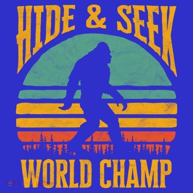 Bigfoot Hide And Seek Champ Sasquatch Retro 70s Gift Hoodie