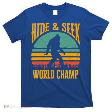 Bigfoot Hide And Seek Champ Sasquatch Retro 70s Gift T-Shirt