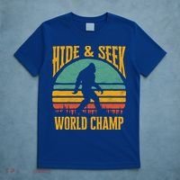Bigfoot Hide And Seek Champ Sasquatch Retro 70s Gift T-Shirt thumb 5