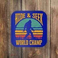 Bigfoot Hide And Seek Champ Sasquatch Retro 70s Gift Coaster thumb 0