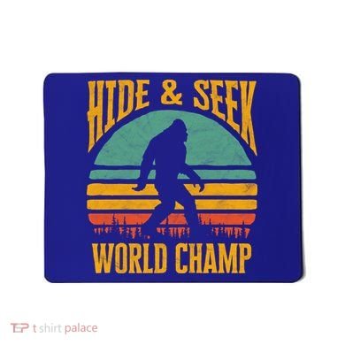 Bigfoot Hide And Seek Champ Sasquatch Retro 70s Gift Mousepad