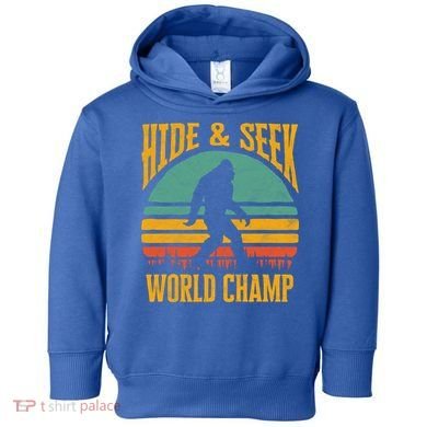 Bigfoot Hide And Seek Champ Sasquatch Retro 70s Gift Toddler Hoodie