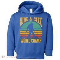 Bigfoot Hide And Seek Champ Sasquatch Retro 70s Gift Toddler Hoodie thumb 0