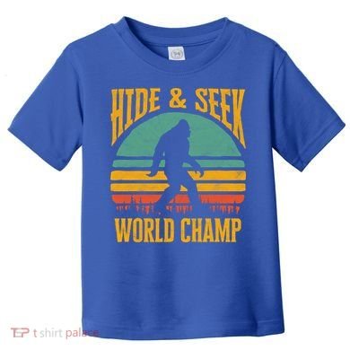 Bigfoot Hide And Seek Champ Sasquatch Retro 70s Gift Toddler T-Shirt