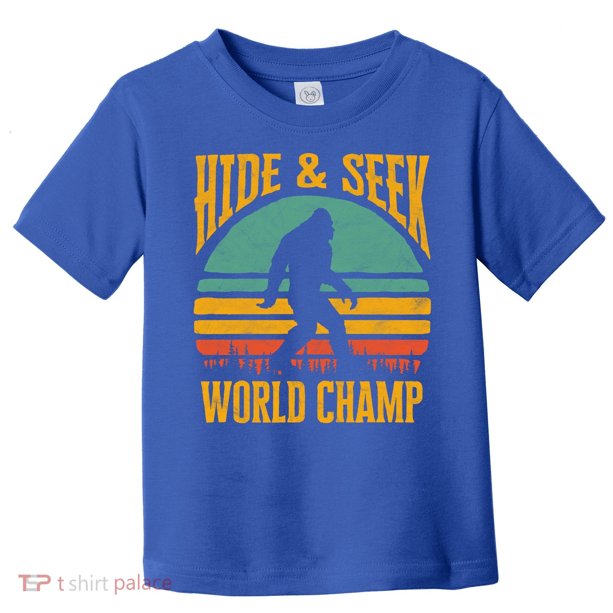 Bigfoot Hide And Seek Champ Sasquatch Retro 70s Gift Toddler T-Shirt