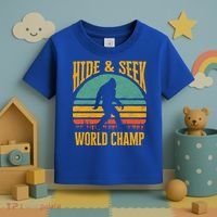 Bigfoot Hide And Seek Champ Sasquatch Retro 70s Gift Toddler T-Shirt thumb 3