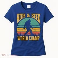 Bigfoot Hide And Seek Champ Sasquatch Retro 70s Gift Women's T-Shirt thumb 0