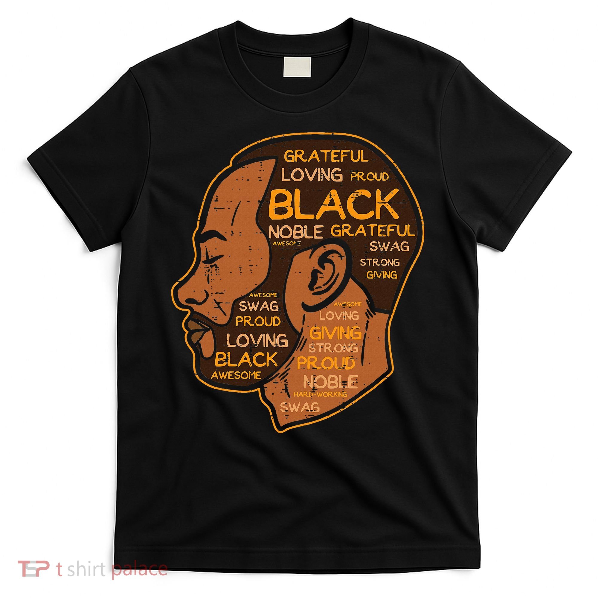 Black History Afro Man Words African American Father Dad T-Shirt