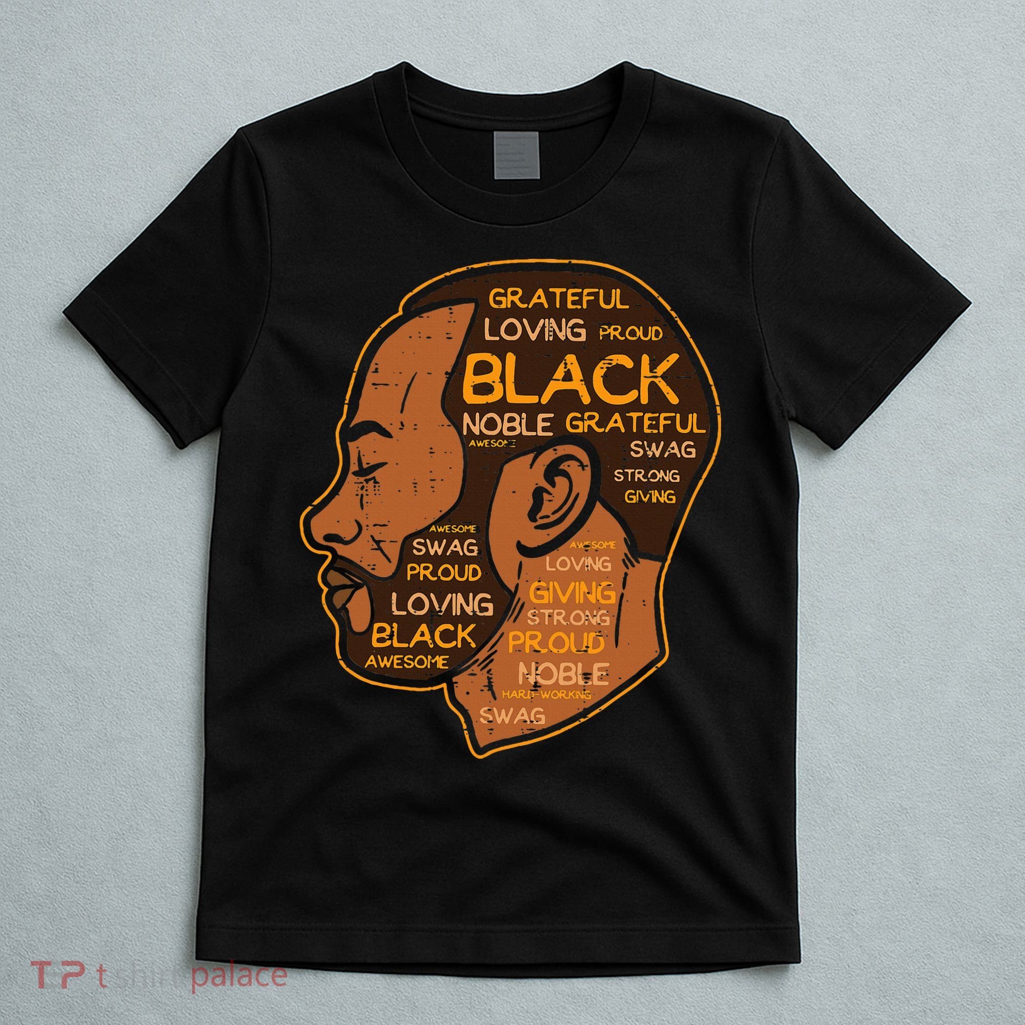 Black History Afro Man Words African American Father Dad T-Shirt