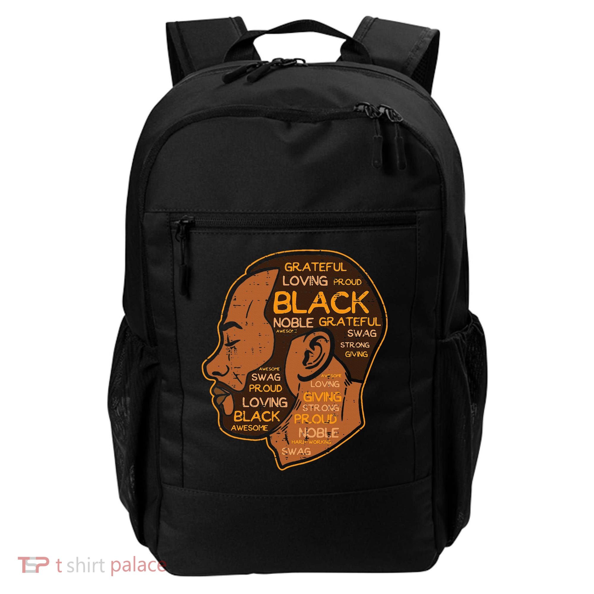 Black History Afro Man Words African American Father Dad Backpack