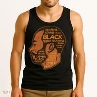 Black History Afro Man Words African American Father Dad Tank Top thumb 3