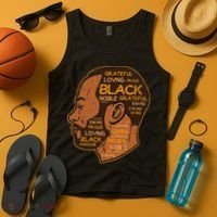 Black History Afro Man Words African American Father Dad Tank Top thumb 4