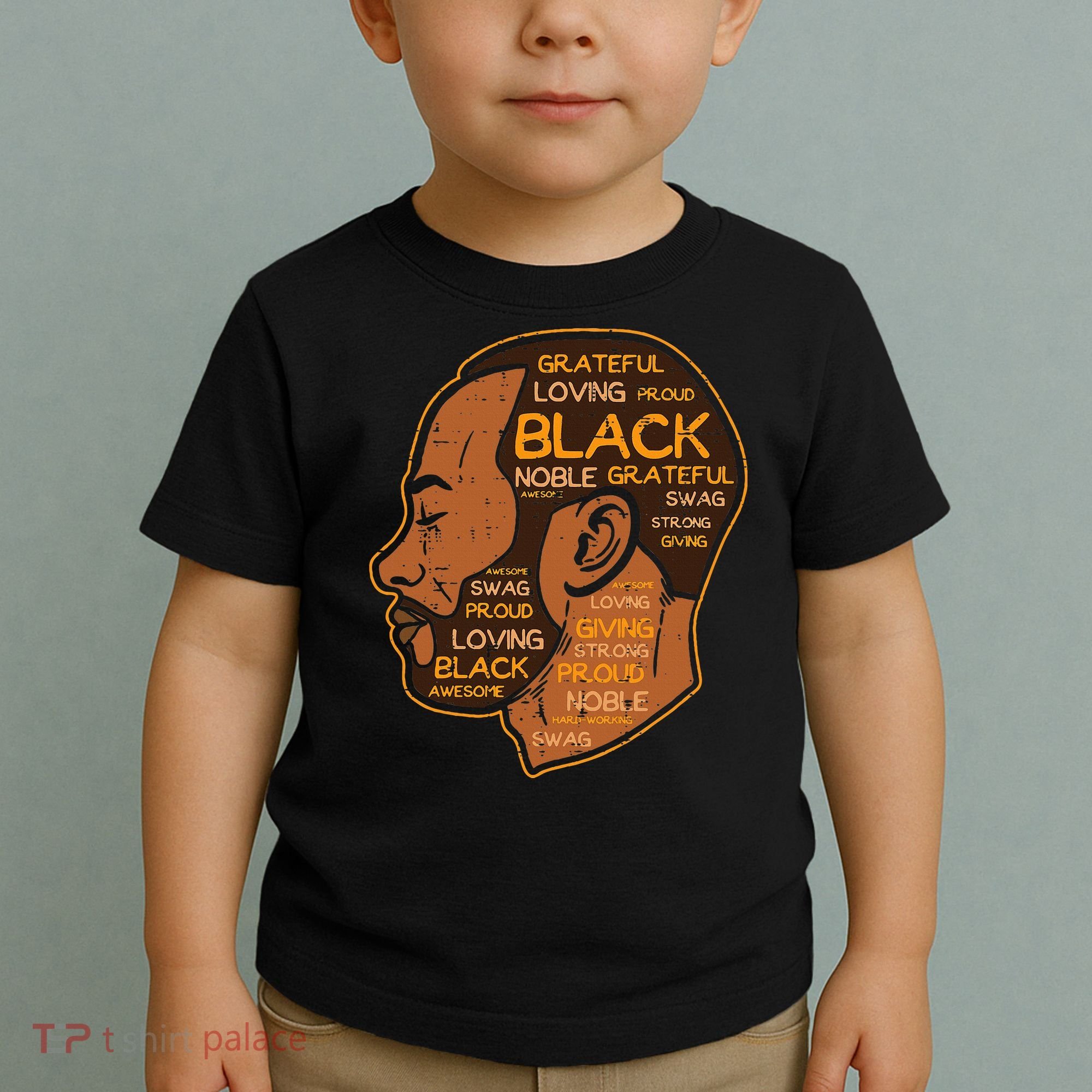 Black History Afro Man Words African American Father Dad Toddler T-Shirt