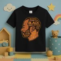 Black History Afro Man Words African American Father Dad Toddler T-Shirt thumb 3