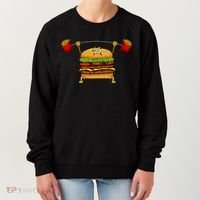 Best Hamburger Art Cheeseburger Fast Food Lovers Women's Sweatshirt thumb 0