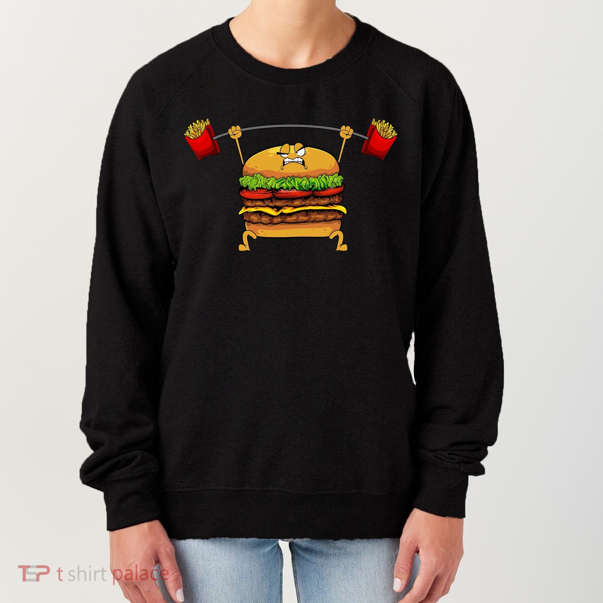 Best Hamburger Art Cheeseburger Fast Food Lovers Women's Sweatshirt