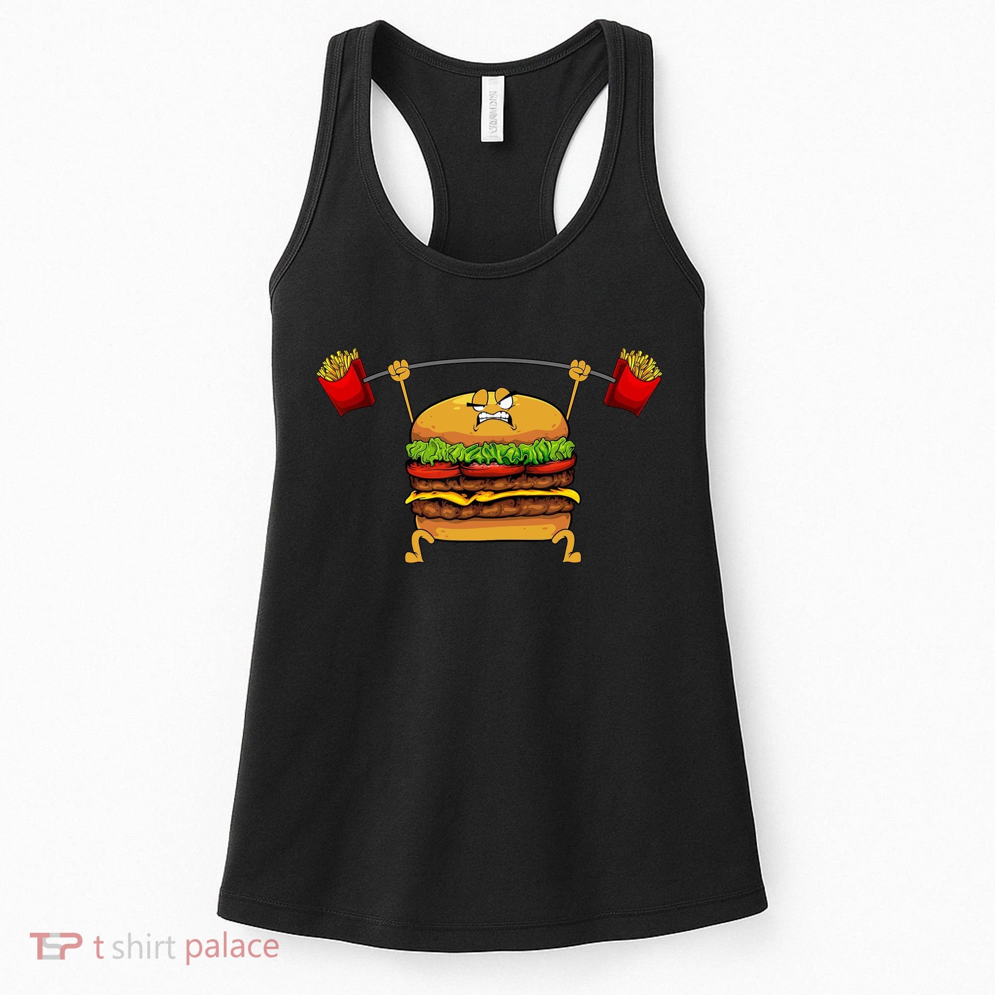 Best Hamburger Art Cheeseburger Fast Food Lovers Women's Tank Top