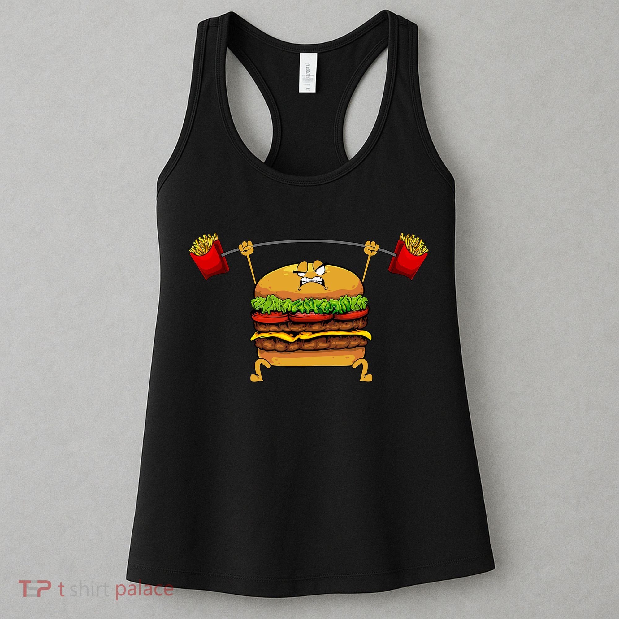 Best Hamburger Art Cheeseburger Fast Food Lovers Women's Tank Top
