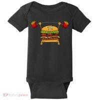 Best Hamburger Art Cheeseburger Fast Food Lovers Baby Bodysuit thumb 0