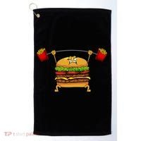 Best Hamburger Art Cheeseburger Fast Food Lovers Golf Towel thumb 0