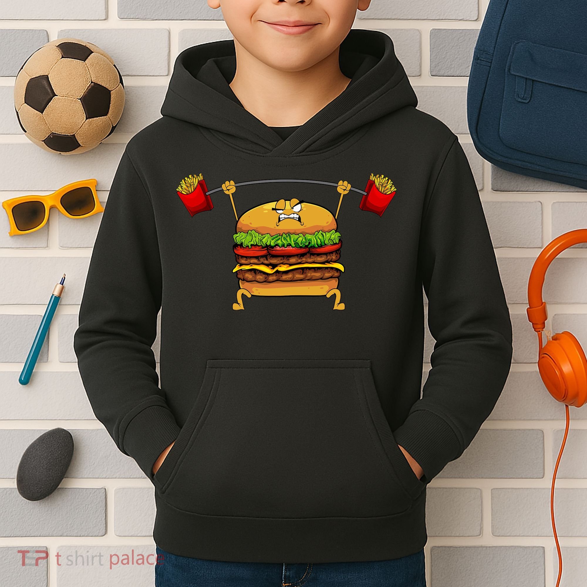 Best Hamburger Art Cheeseburger Fast Food Lovers Kids Hoodie