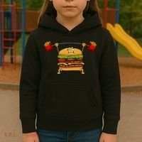Best Hamburger Art Cheeseburger Fast Food Lovers Kids Hoodie thumb 3