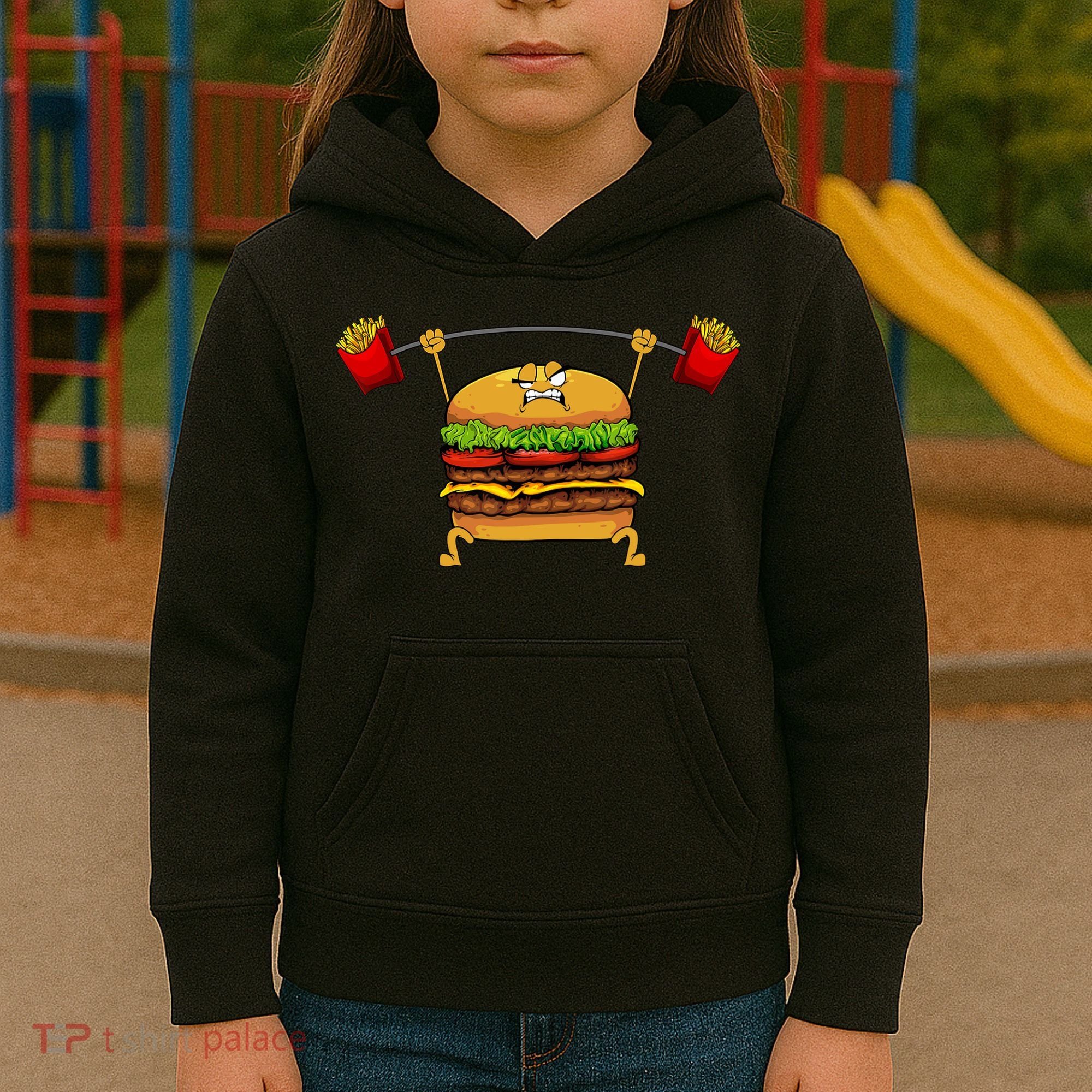 Best Hamburger Art Cheeseburger Fast Food Lovers Kids Hoodie