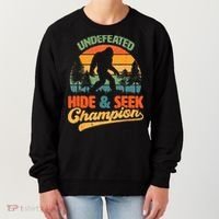 Bigfoot Hide and Seek Champ Sasquatch Hiding Champion Retro Women's Sweatshirt thumb 0