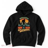 Bigfoot Hide and Seek Champ Sasquatch Hiding Champion Retro Hoodie thumb 0