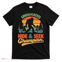 Bigfoot Hide and Seek Champ Sasquatch Hiding Champion Retro T-Shirt thumb 0