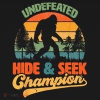 Bigfoot Hide and Seek Champ Sasquatch Hiding Champion Retro Impact Tech Backpack thumb 2