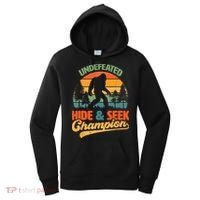 Bigfoot Hide and Seek Champ Sasquatch Hiding Champion Retro Women's Hoodie thumb 0
