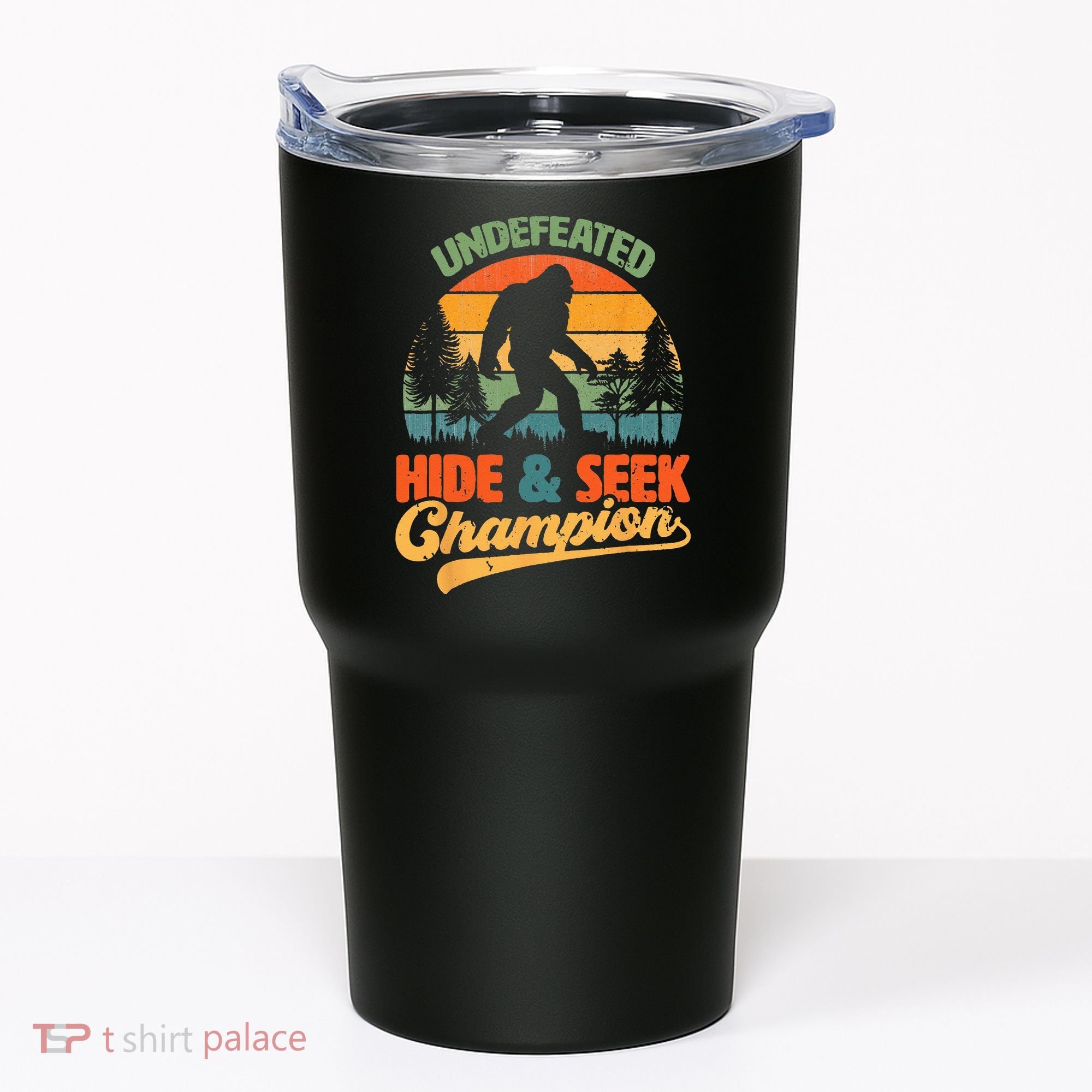 Bigfoot Hide and Seek Champ Sasquatch Hiding Champion Retro Tumbler