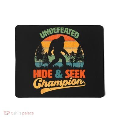 Bigfoot Hide and Seek Champ Sasquatch Hiding Champion Retro Mousepad
