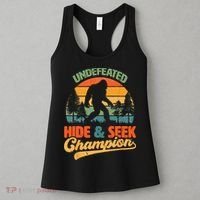 Bigfoot Hide and Seek Champ Sasquatch Hiding Champion Retro Women's Tank Top thumb 3