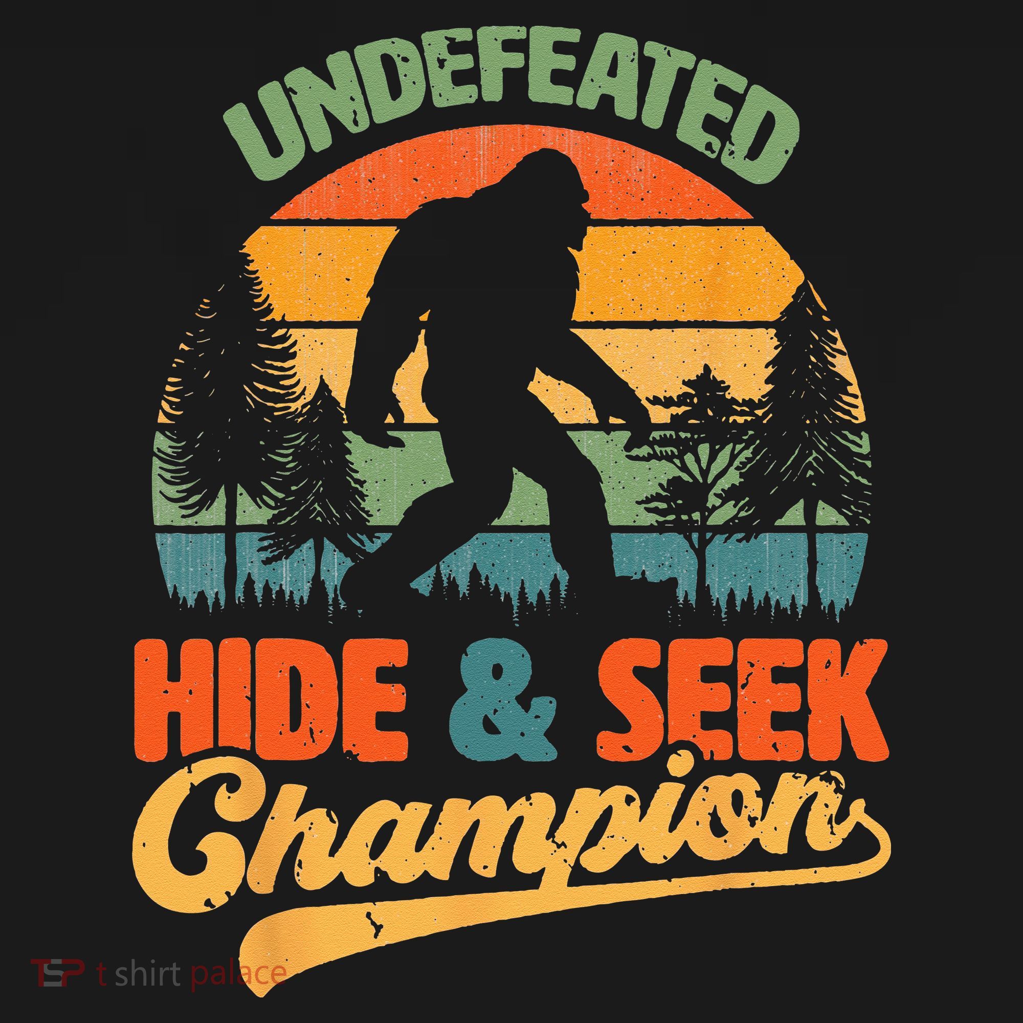 Bigfoot Hide and Seek Champ Sasquatch Hiding Champion Retro Women's Tank Top
