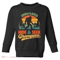 Bigfoot Hide and Seek Champ Sasquatch Hiding Champion Retro Toddler Sweatshirt thumb 0