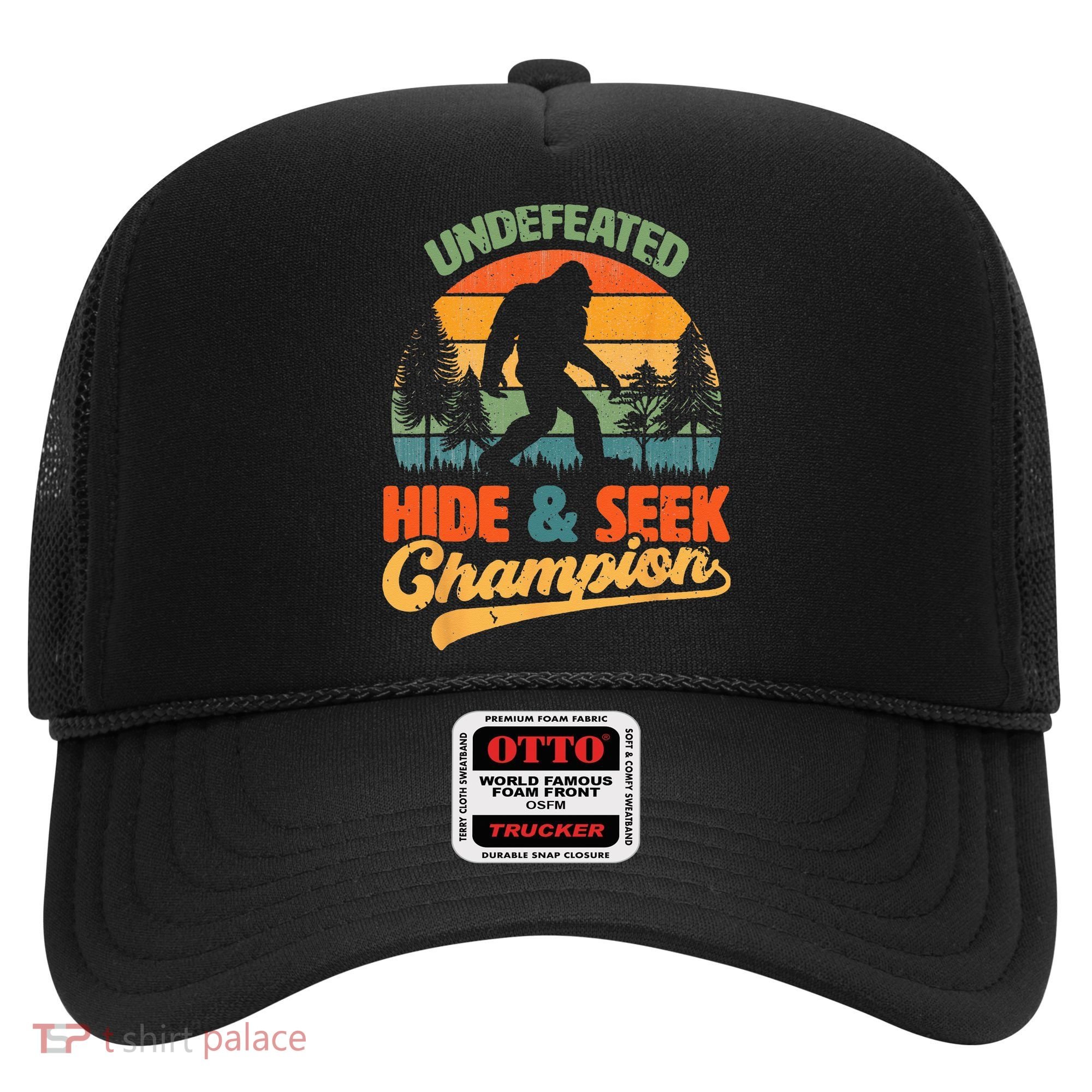 Bigfoot Hide and Seek Champ Sasquatch Hiding Champion Retro Hat