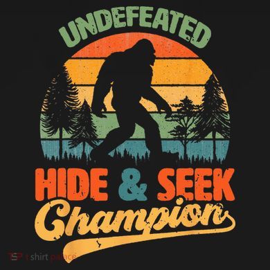 Bigfoot Hide and Seek Champ Sasquatch Hiding Champion Retro Tall Hoodie