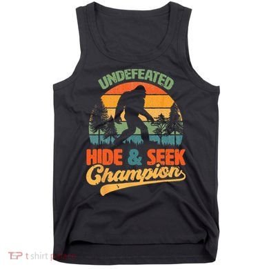 Bigfoot Hide and Seek Champ Sasquatch Hiding Champion Retro Tank Top