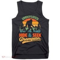 Bigfoot Hide and Seek Champ Sasquatch Hiding Champion Retro Tank Top thumb 0