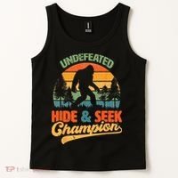Bigfoot Hide and Seek Champ Sasquatch Hiding Champion Retro Tank Top thumb 2
