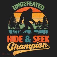 Bigfoot Hide and Seek Champ Sasquatch Hiding Champion Retro Golf Towel thumb 3
