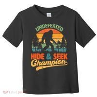 Bigfoot Hide and Seek Champ Sasquatch Hiding Champion Retro Toddler T-Shirt thumb 0
