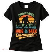 Bigfoot Hide and Seek Champ Sasquatch Hiding Champion Retro Women's T-Shirt thumb 0
