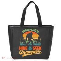 Bigfoot Hide and Seek Champ Sasquatch Hiding Champion Retro Tote Bag thumb 0