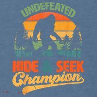 Bigfoot Hide and Seek Champ Sasquatch Hiding Champion Retro Garment-Dyed Sweatshirt thumb 2