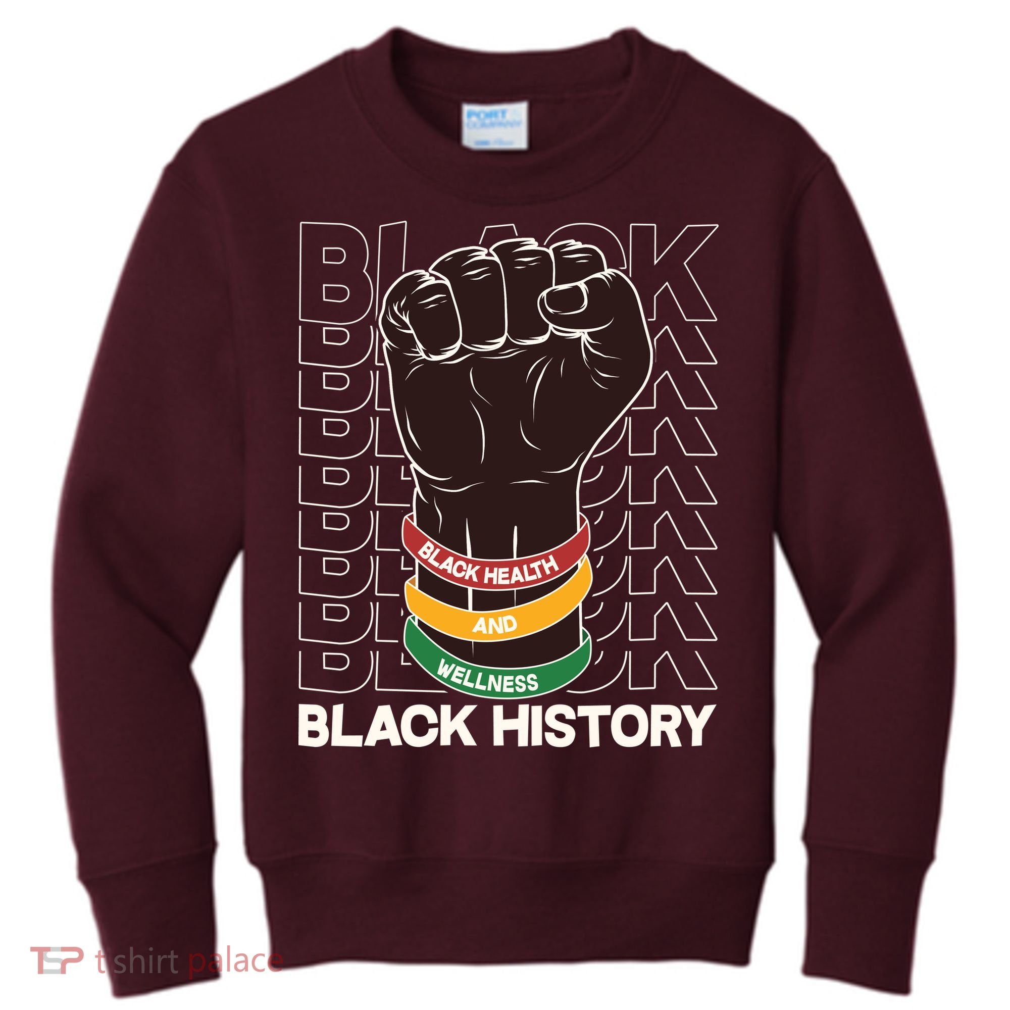 Black Health And Wellness Black History Kids Sweatshirt